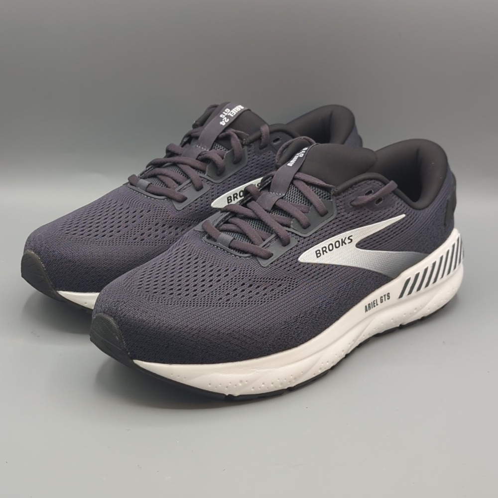 Brooks Ariel GTS 24 Ebony Black Women Running Shoes Size 10.5 2E Extra Wide New